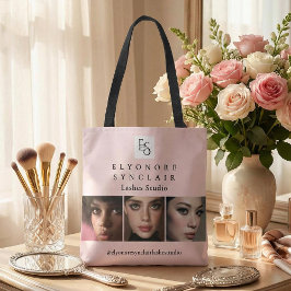 Blush Pink Script Logo Photo Lashes Studio