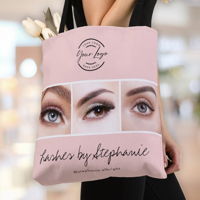 Blush Pink Script Logo Photo Lashes Studio (Von Creator hochgeladen)