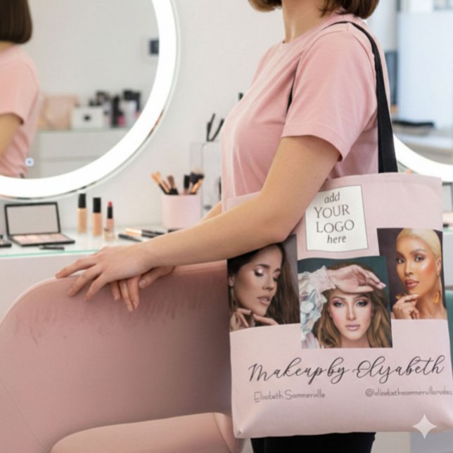 Blush Pink Script Logo Photo Makeup Studio (Von Creator hochgeladen)