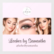 Blush Pink Script Logo Photo Makeup Studio Window