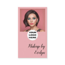 Blush Pink Script Logo QR Code Photo Makeup