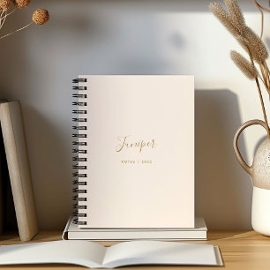 Blush Pink Script Name Modern Minimal Notebook Notizbuch