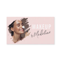 Blush Pink Script Social Icon QR Code Photo Makeup