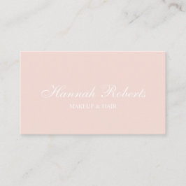 Blush Pink Script Social QR Code Photo Hair Makeup Visitenkarte