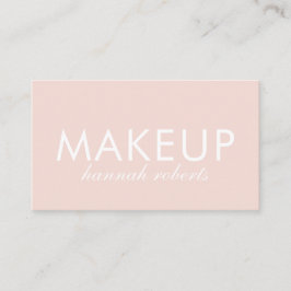 Blush Pink Script Social QR Code Photo Makeup Visitenkarte