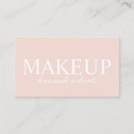 Blush Pink Script Social QR Code Photo Makeup Visitenkarte