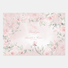 Blush Pink Secret Garden Rose Vielen Dank Geschenkpapier Set