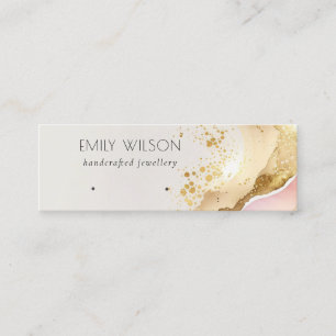 Blush Pink Shiny Glitzer Textur Ohrring Display Mini Visitenkarte