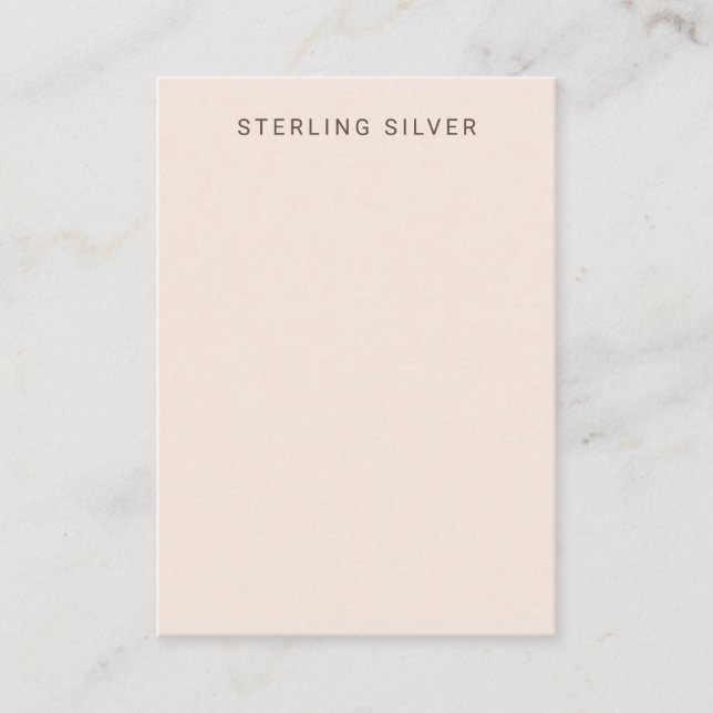 Blush Pink Silver Display Card Visitenkarte (Vorderseite)
