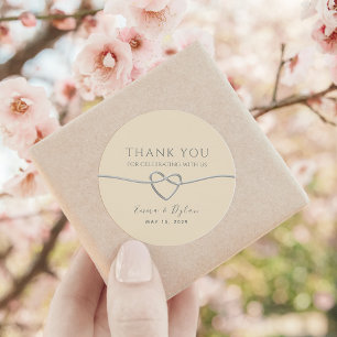 Blush Pink Silver Wedding Danke Runder Aufkleber