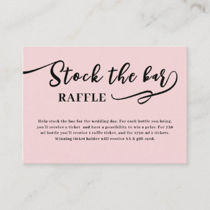 Blush Pink-Skript Halten Sie das Bar-Brautparty fe Begleitkarte
