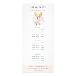 Blush Pink Spoke Gabelgabel Blumengebäck Preis Werbekarte