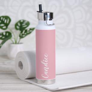 Blush Pink Stilistischer Name der Brautjungfrau Trinkflasche