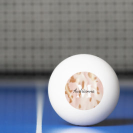 Blush Pink Tan Südwest Imitats Cowhide Cowgirl Tischtennisball