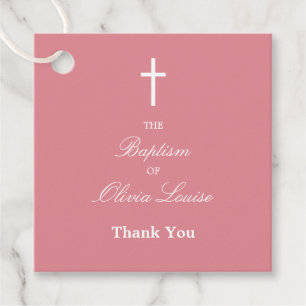 Blush Pink Taufe Vielen Dank für Ihre Gefallen Tag Geschenkanhänger