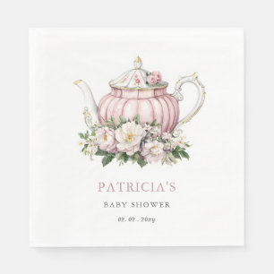 Blush Pink Tee Party Girl Babydusche Serviette