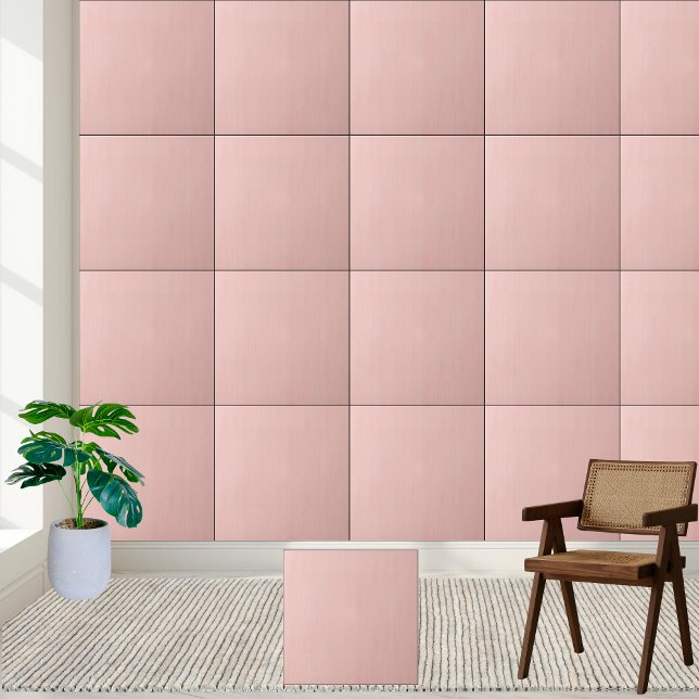 Blush Pink Textile Keramik Tile Fliese (Blush Pink Textured Ceramic Tile)