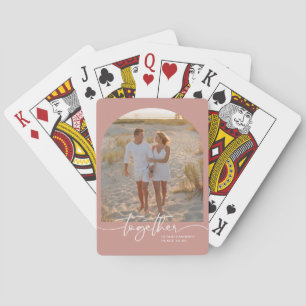 Blush Pink Together Typografie Paar Valentinstag Spielkarten