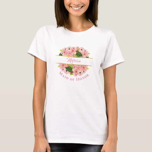 Blush Pink Trauzeugin T-Shirt (Vorderseite)