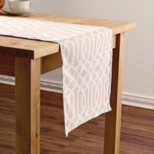 Blush Pink Trellis Kurzer Tischläufer
