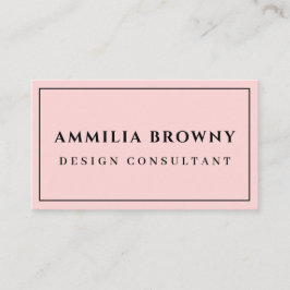 Blush Pink Typografie | Elegant Chic Feminine Visitenkarte