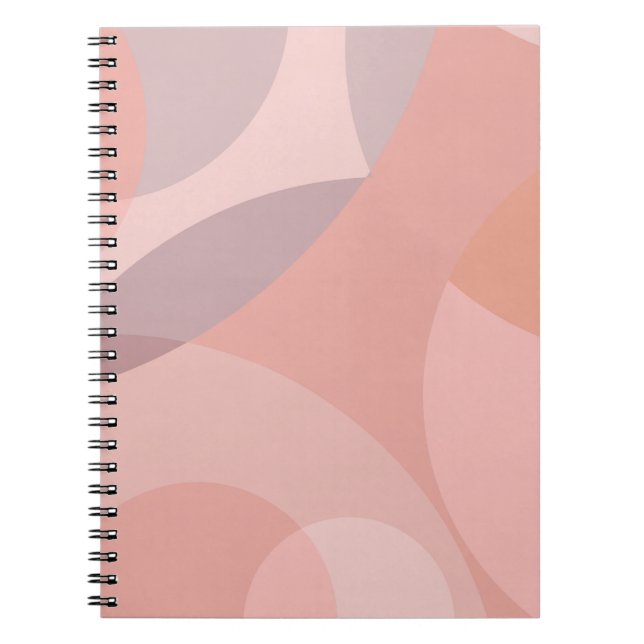 Blush Pink-Überlappung Circle Design Notizblock (Vorderseite)