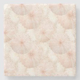Blush Pink Umbrellas Steinuntersetzer