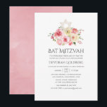 Blush Pink und Gelb Floral Bat Mitzvah Einladung<br><div class="desc">Blush Aquarelle Rose und gelbe Peonies Bat Mitzvah Einladungen in Pastelltönen mit Akzenten von Salbei Grün,  die schnell und einfach auf Ihre Besonderheiten angepasst werden.</div>