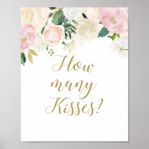 Blush Pink und Gold-Brautparty-Zeichen Poster