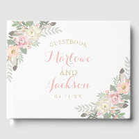Blush Pink und Gold Floral Boho Wedgram