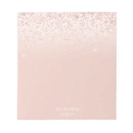 Blush Pink unsere Hochzeit beendet Notizblock