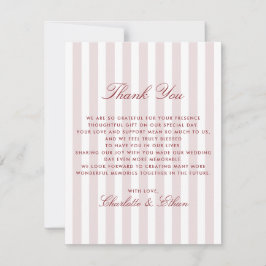 Blush Pink Vertikale Streifen Moderne Hochzeit Dan Einladung