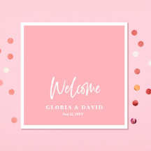 Blush Pink Vielen Dank für Ihre Hochzeit