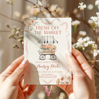 Blush Pink vom Markt Bridal Dusche Einladung