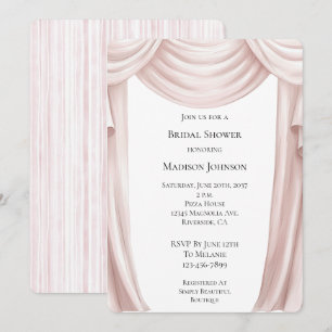 Blush Pink Vorhang Einladung