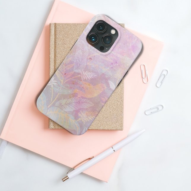 Blush Pink Wasserfarbe Botanischer Vogel Case-Mate iPhone Hülle (Von Creator hochgeladen)