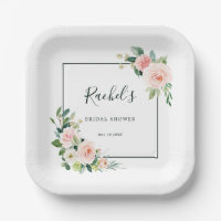 Blush Pink Wasserfarbe Brautparty