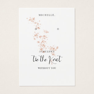 Blush Pink Wasserfarbe Bridesmaid Ohrring Holder