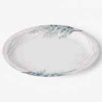 Blush Pink Wasserfarbe Geometrische botanische Hoc