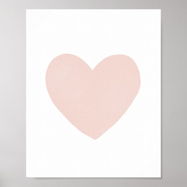 Blush Pink Wasserfarbe Kinderzimmer Dekorationspop Poster (Vorne)