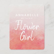 Blush Pink Wasserfarbe wirst du mein Blumenmädchen