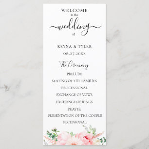 Blush Pink Watercolor Blumenzehen Programm