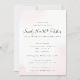 BLUSH PINK WATERCOLOR BRUSH STROKE WORKSHOP EVENT EINLADUNG