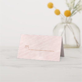 Blush Pink Watercolor Monogram Wedding Tables Platzkarte