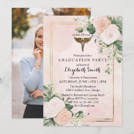 Blush Pink Watercolor Nursing Graduation Invitatio Einladung