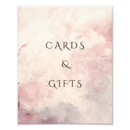 Blush Pink Watercolor Wash Cards & Gifts Sign Fotodruck