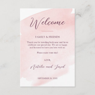 Blush Pink Watercolor Wedding Herzlichen Dank Begleitkarte