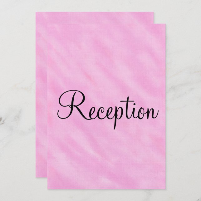 Blush Pink Watercolor Wedding Reception Monogram Einladung (Vorne/Hinten)