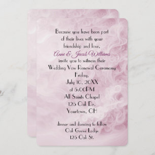 Blush Pink Wedding Abstrakt Vow Erneuerung Einladung