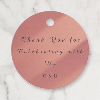 Blush Pink Wedding Favor Tag Geschenkanhänger